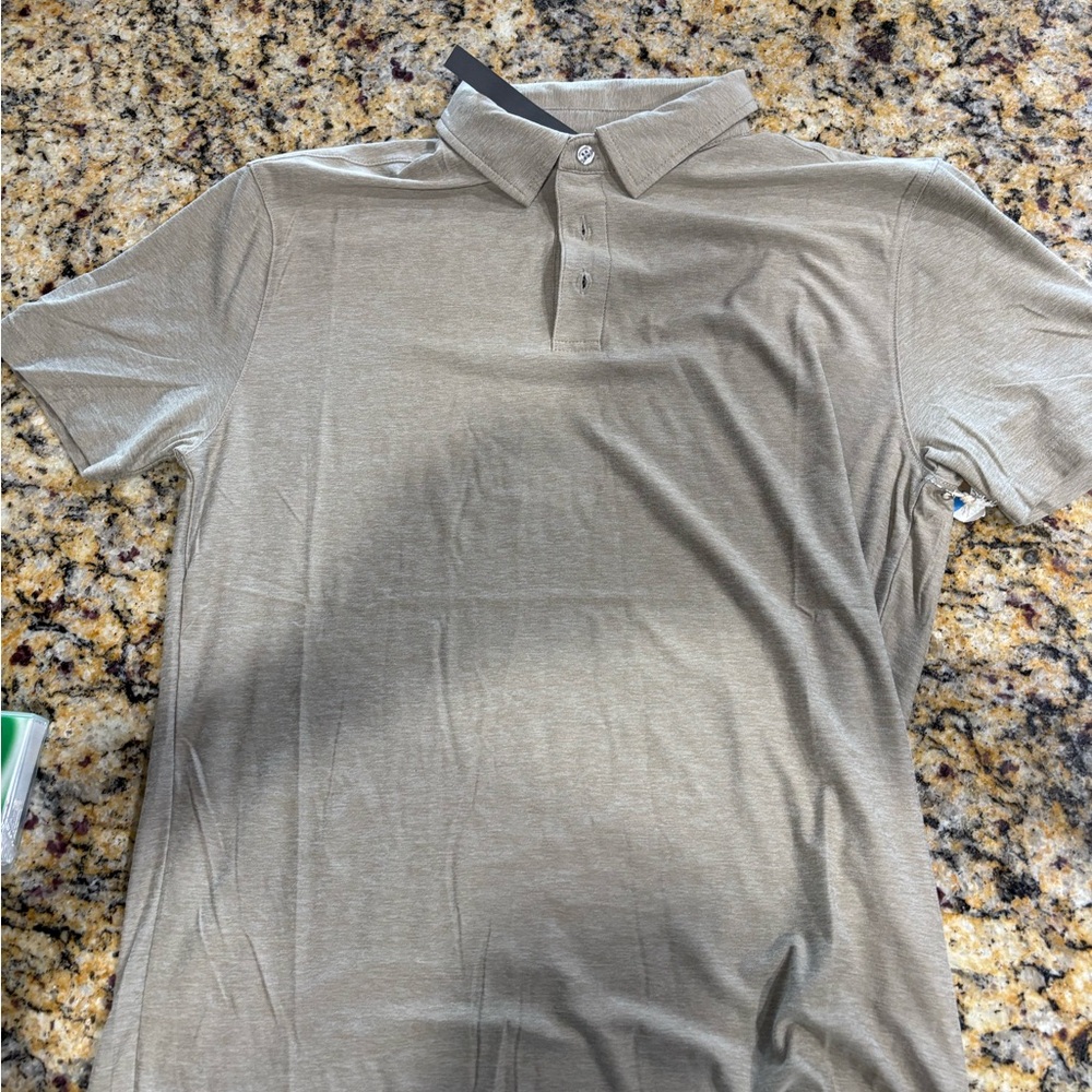 Vuori Tan Polo Shirt Classic Knit Short Sleeve